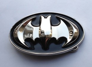 Batman White K point black paint alloy belt buckle, European and American hot sale, item No.: HX-D24 large quantity discount