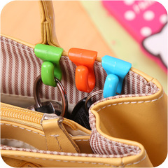 Creative anti-loss handbag hooks, 2-piece set, includes key clip and key chain clip for convenient carrying and hanging on bags
