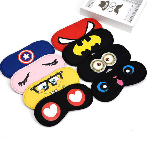 Cartoon anime cool breathable sleeping eye mask for men and women l light-blocking sleeping eye mask with cute eye bag logo