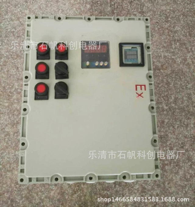 电磁阀阀门防爆按钮箱 钢板焊接起动机防爆电热控制箱 漏电保护.