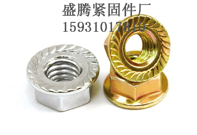 河北螺母厂家现货供应优质m10x1.25法兰螺母国标法兰母细牙法兰母
