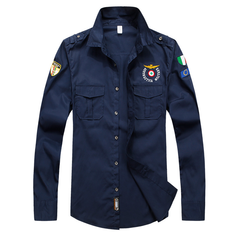 2020男装衬意大利衫空军一号纯棉衬衣免烫大兵风范夏秋韩版潮