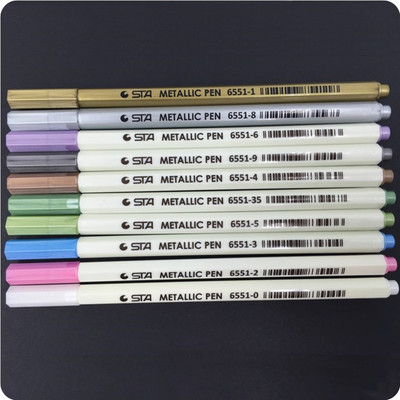 STA彩色金屬筆斯塔油漆筆 簽名塗鴉筆 diy相冊黑卡筆10色