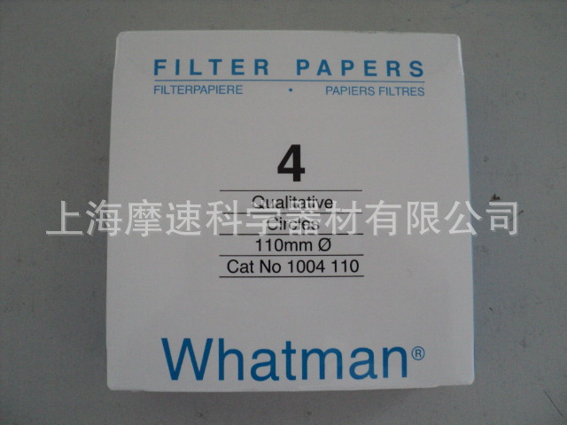 GE Whatman1004-110 Grade 4定性滤纸20-25UM