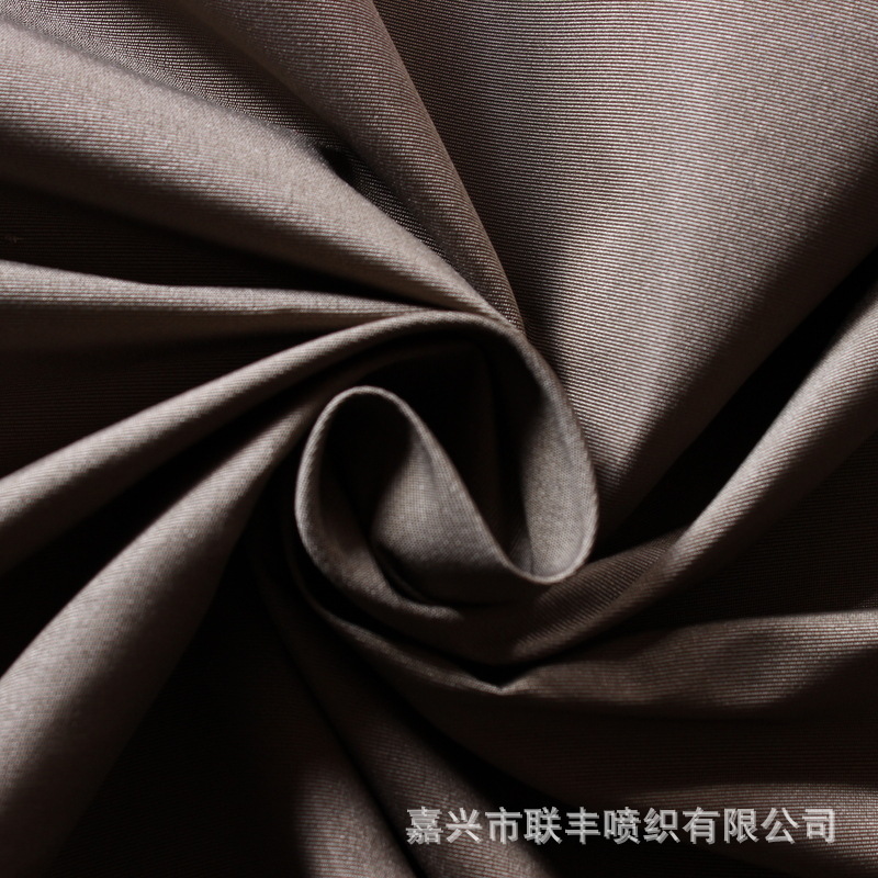 涤纶320D塔丝隆塔丝绒乳白TPU膜 透气透湿防水冲锋衣功能性面料