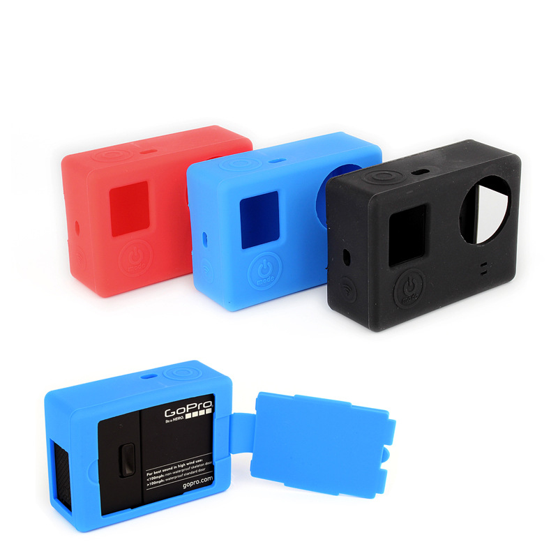 GoPro硅胶套 hero3/3+硅胶套 带后盖保护套 防水壳单机保护硅胶|ms