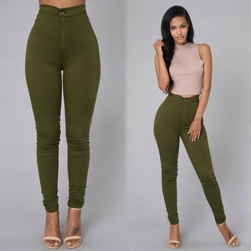 New Colors Sexy Women Skinny Jeggings Stretch Moleton Jean