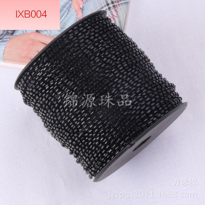 现货供应12/0黑色连线玻璃珠 灌银 透明 实色 七彩连线珠