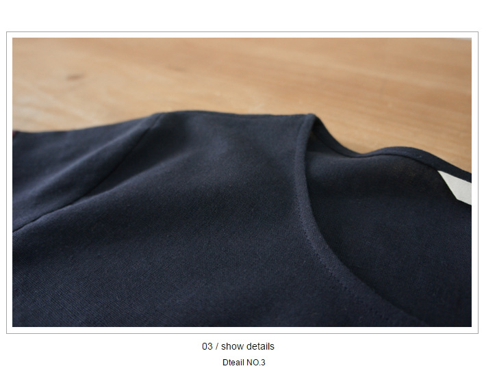 藏藍色民族風短袖 細節 3