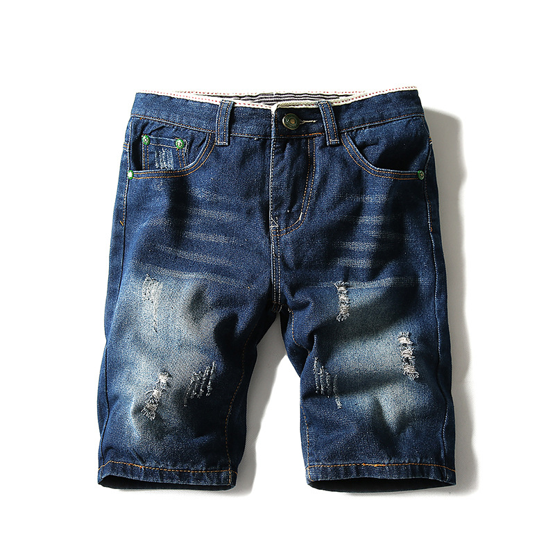 Summer thin denim shorts men's jeans breeches pants pants large size fashion casual men's straight pants