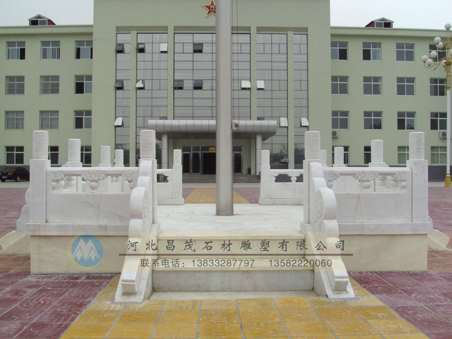 大理石旗台效果图,旗台样式,旗台效果图_大山谷图库