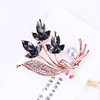 Metal pin, crystal, brooch lapel pin, accessory, Korean style, wholesale