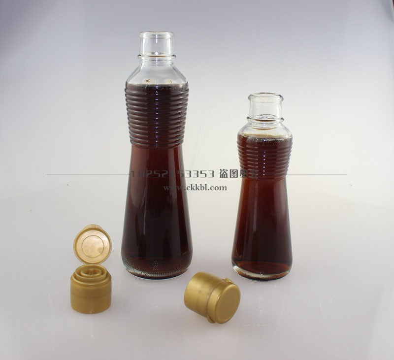 现货批发螺丝麻油玻璃瓶 220ml麻油瓶香油瓶酱油瓶人工压盖麻油瓶