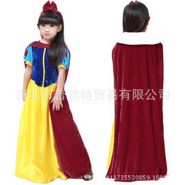 白雪公主裙万圣节圣诞节儿童服装夏花童礼服灰姑娘演出服春晚礼服