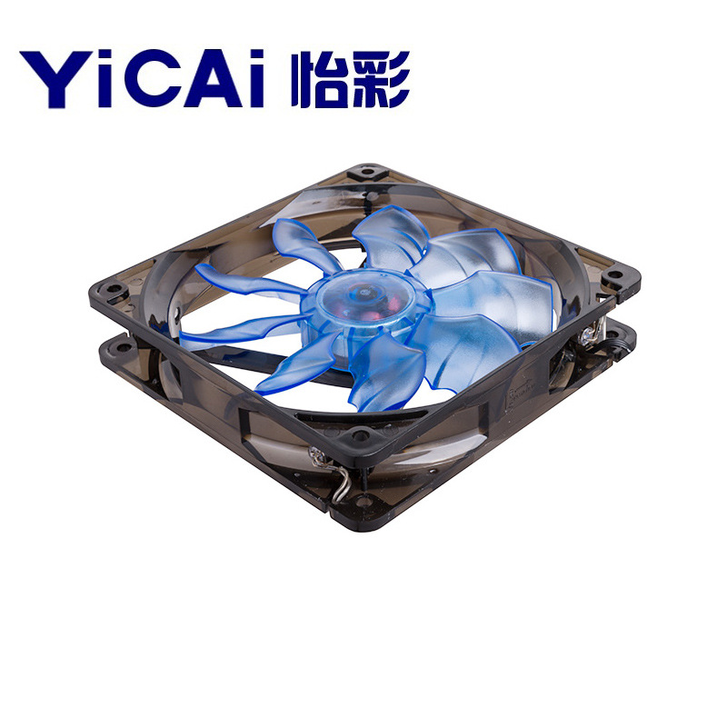 Goldpo蝙蝠叶12CM发光机箱风扇炫光超静音LED散热器厂家现货直销