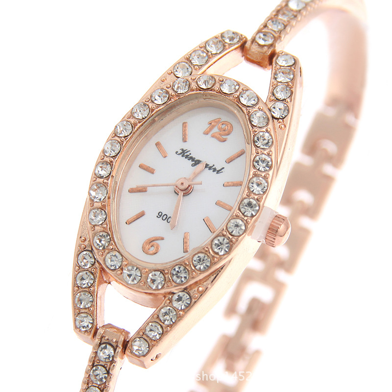 Fashion Solid Color Alloy Diamond Ladies Bracelet Watchpicture3