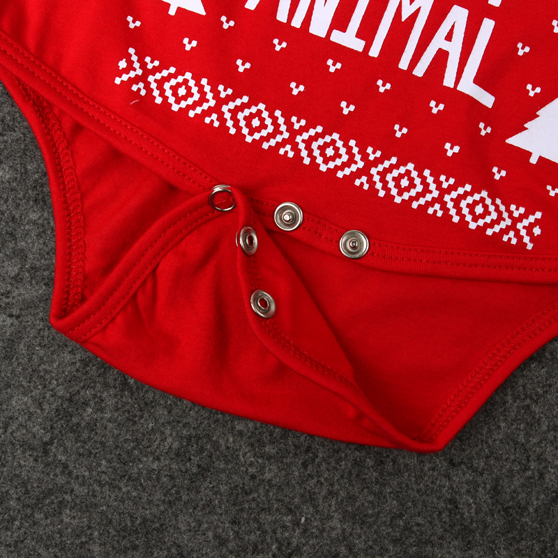 Children's Christmas jumpsuit boys and girls letter short sleeve Christmas suit_voghion.com