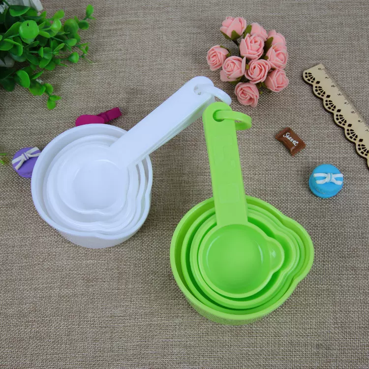 烘焙工具小号彩色塑料量勺5件套组合 面粉调料勺量匙套装