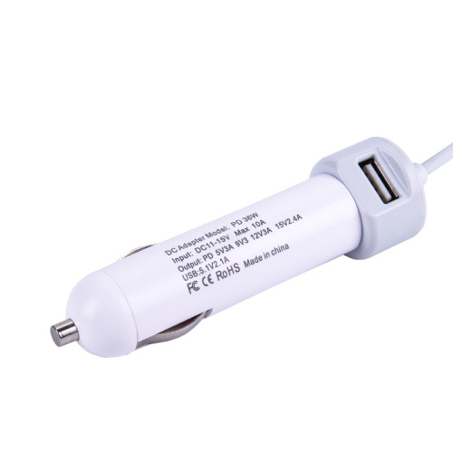 Round pd car charger Type-C car charger usb-c fast charge 36W 45W 60W 85W car charger