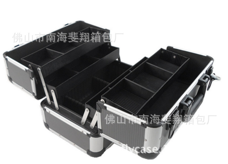 精密铝合金仪器箱 手提双开工具箱 美容纹身工具箱 厂家批发定制