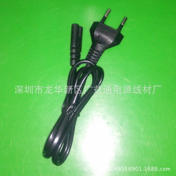 厂家直销 8字尾电源线欧规  8字尾电源线 可定制  量大价优
