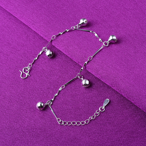 Low price cheap silver anklet, Korean style fashion five bell bracelet, retro foot ornament, Yiwu small commodity manufacturer wholesale