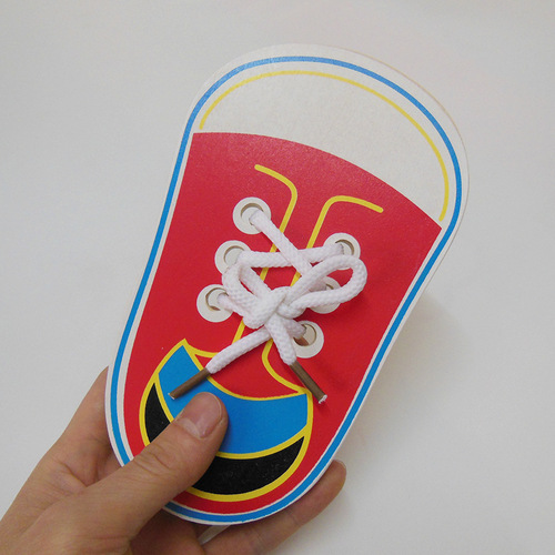 Wholesale June 1st Kindergarten Gift Brain-boosting Early Education Toy Material DIY Flat Screen Laces Toy