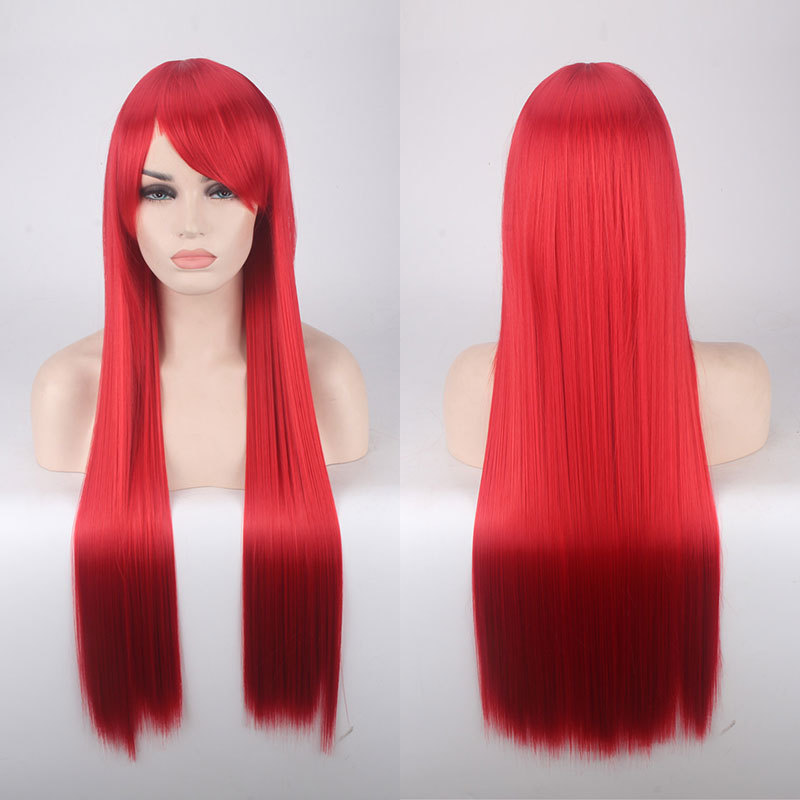 Men'S Gender Elegant Style Men's Elegant Party Stage Cosplay High Temperature Wire Side Fringe Straight Hair Wigs
