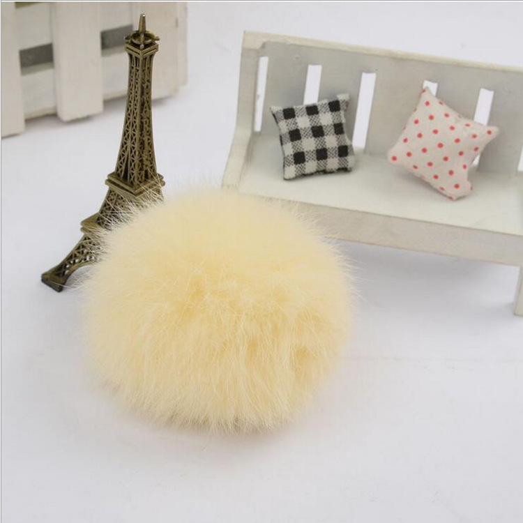 廠家直銷兔皮毛球飾品 優質兔皮輔料 diy可愛兔毛球 飾品批發