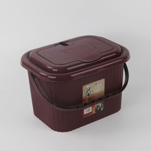 8821大号方形茶渣桶 塑料方形提手茶水桶家用翻盖茶渣桶