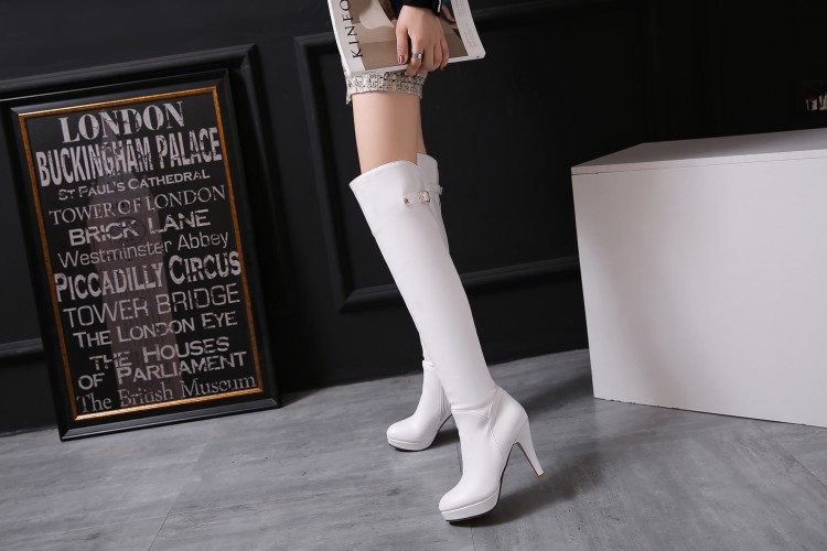 Bottes femme en PU artificiel - Ref 3355321 Image 18