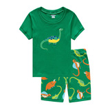 Динозавр для мальчиков, пижама, детский комплект, короткий рукав, оптовые продажи