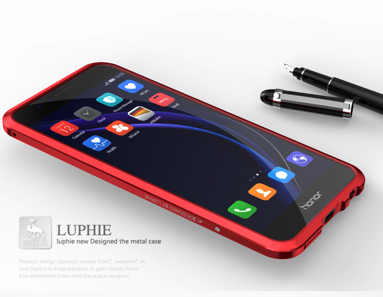 Luphie Blade Sword Slim Light Aluminum Bumper Metal Shell Case for Huawei Honor 8