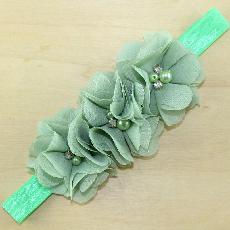 Fashion Flower Cloth Inlay Rhinestones Hair Band 1 Piece display picture 14