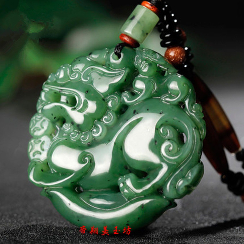 Jasper jade, pendant, bar, men's style