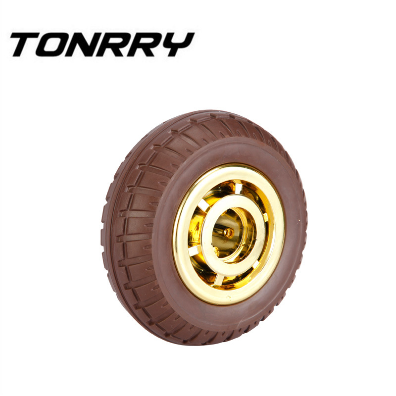 4寸重型橡胶轮5寸6寸8寸万向脚轮单轮推车小车轮子现货批发|ms