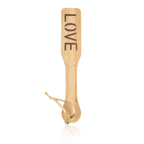 Foreign trade manufacturer SM novelty sex products heart-shaped hand clap training convenient to carry spanking long LOVE bamboo paddle