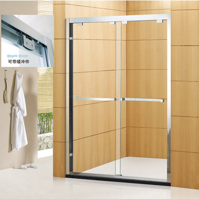 Manufacturers custom 304 Stainless steel activity Lifting wheel Sliding door A font Shower Room partition screen simple and easy Shower Room