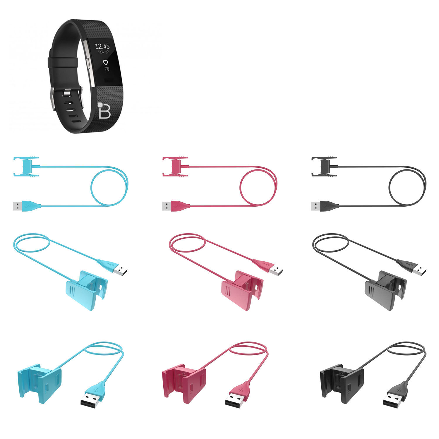 Compatible with Fitbit charge3 charger, charge2 wristband charging cable, and charge4 aluminum alloy stand undefined
