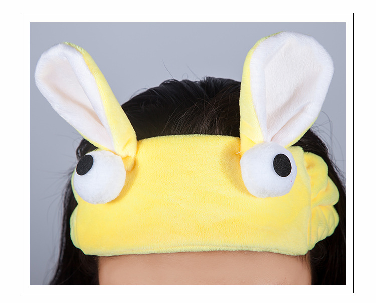 Koreanische Version Der Cartoon Niedlichen Kaninchen Ohren Stirnband Persönlichkeit Große Augen Flanell Stirnband Kopfschmuck Haarschmuck Großhandel display picture 11