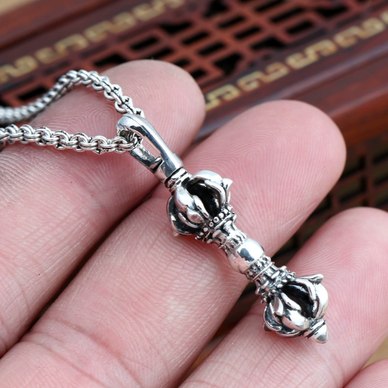 Retro accessory, pendant for men and women, wholesale, silver 925 sample