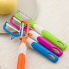 Creative home colorful fashion long handle peel cutting knife fruit peel cutting plastic handle epithelier fruit planer