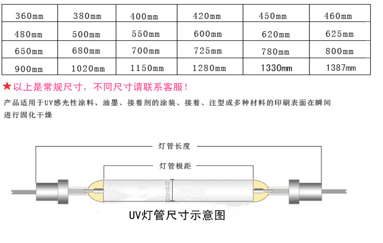 紫外线灯_原装紫外线11KWUV固化灯UV灯管UV光固机灯管印刷烘干汞灯水银灯