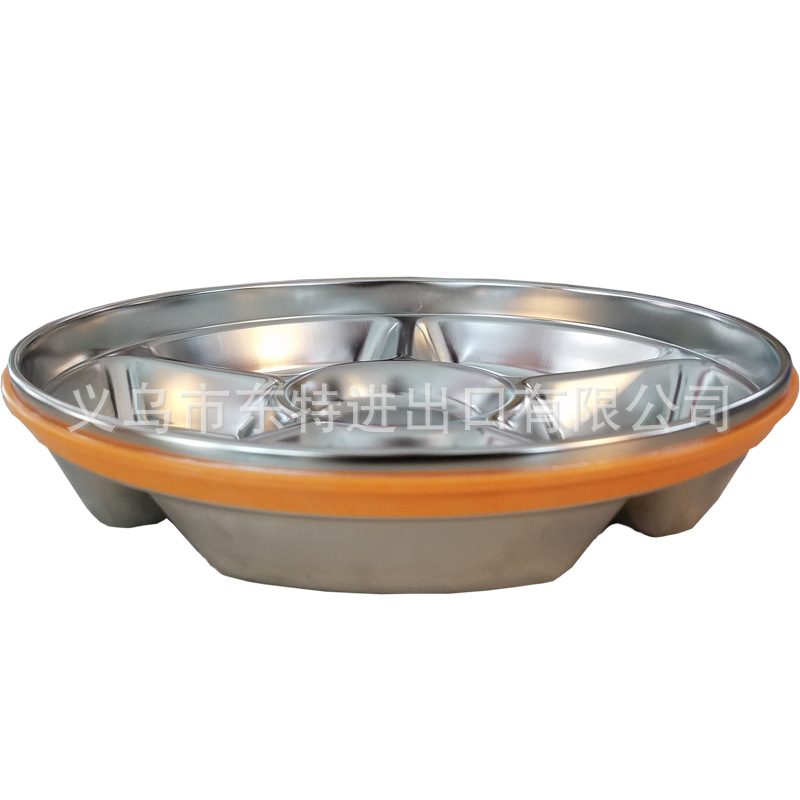Stainless steel transparent lid children's fast food plate, anti-odor cross-contamination, multi-purpose sealed fast food box, kindergarten tableware detail image 3