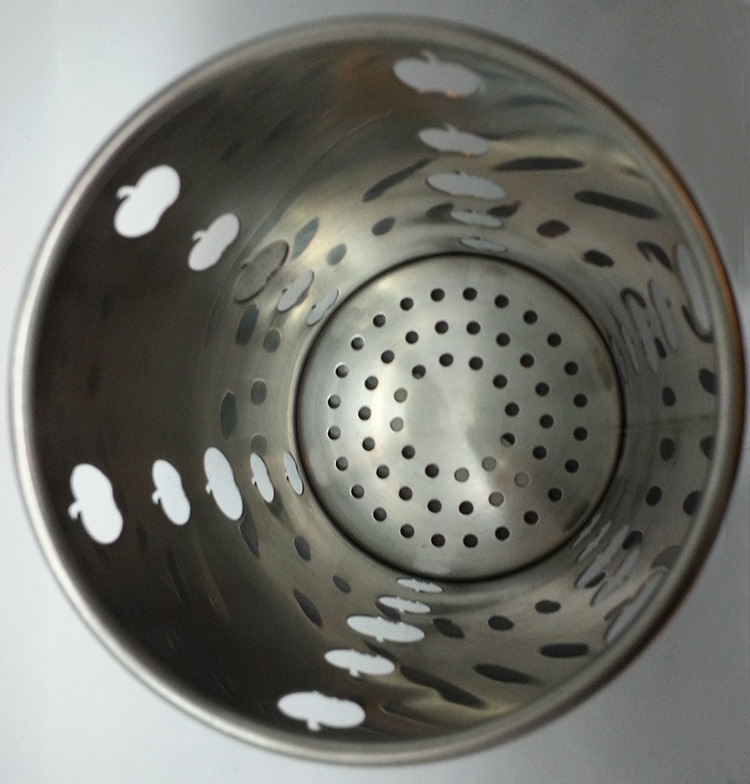 Factory direct sales of stainless steel chopstick cages, apple seat punching chopstick buckets, restaurant tableware buckets, cookware buckets detail image 5