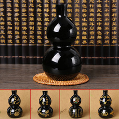 Mexican natural obsidian home office gourd ornaments Obsidian crafts crystal ornaments