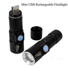 USB front light high brightness bicycle light riding flashlight aluminum flashlight USB charging mini flashlight
