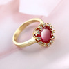 Crystal, zirconium, ring with stone, Korean style, simple and elegant design, wholesale