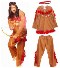 万圣节cosplay印第安土著人扮演派对舞会服饰原始野人男酋长服装