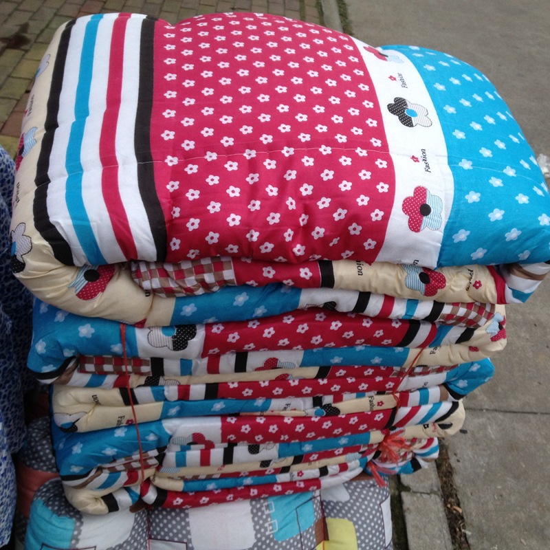 秋冬季加厚劳保棉被子 工地工厂用花被子 军绿被褥子